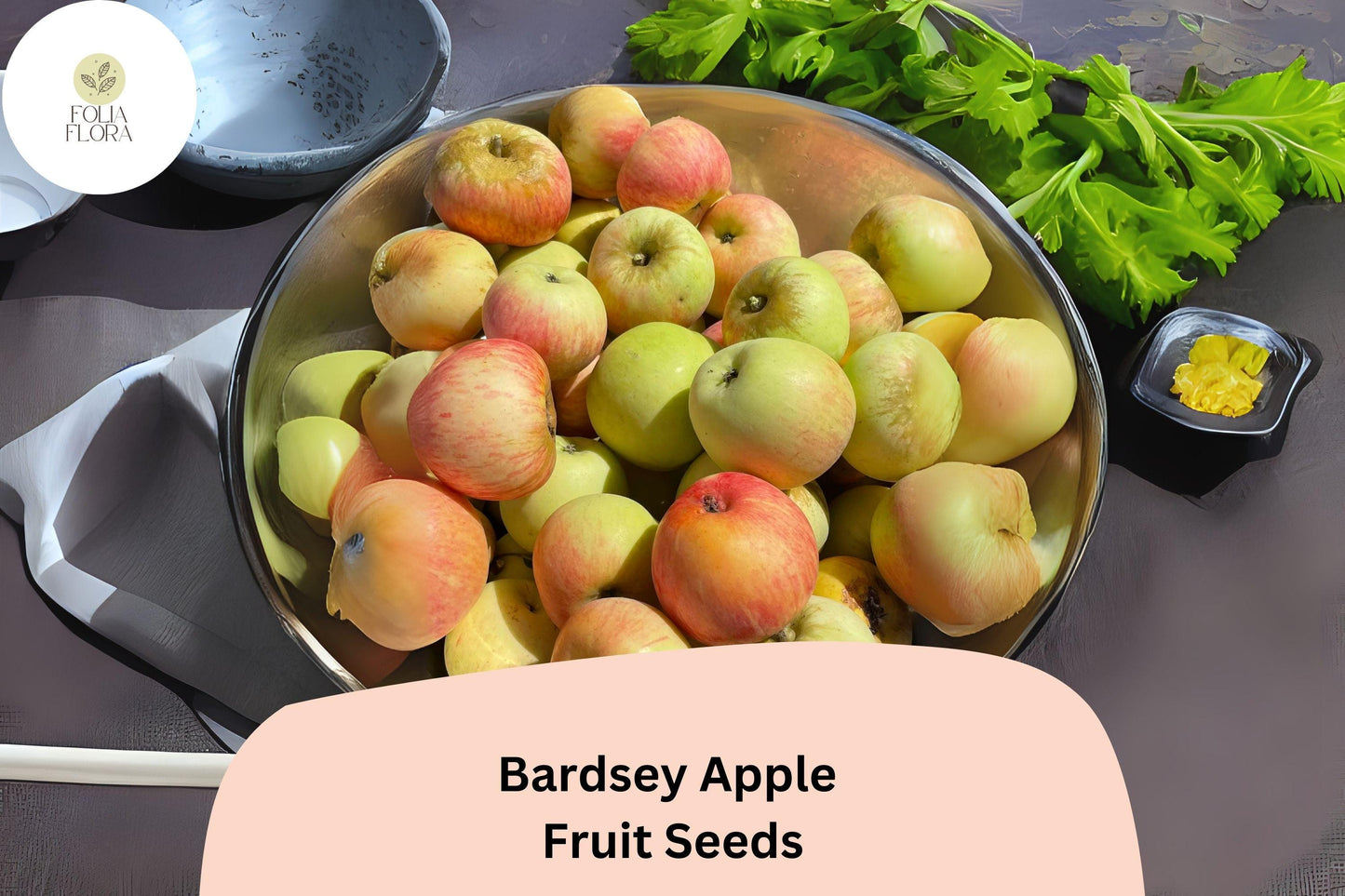 25+ Bardsey Apple Seeds for Planting | Rare Welsh Heirloom Apple Tree | Sweet Lemon-Scented Fruit