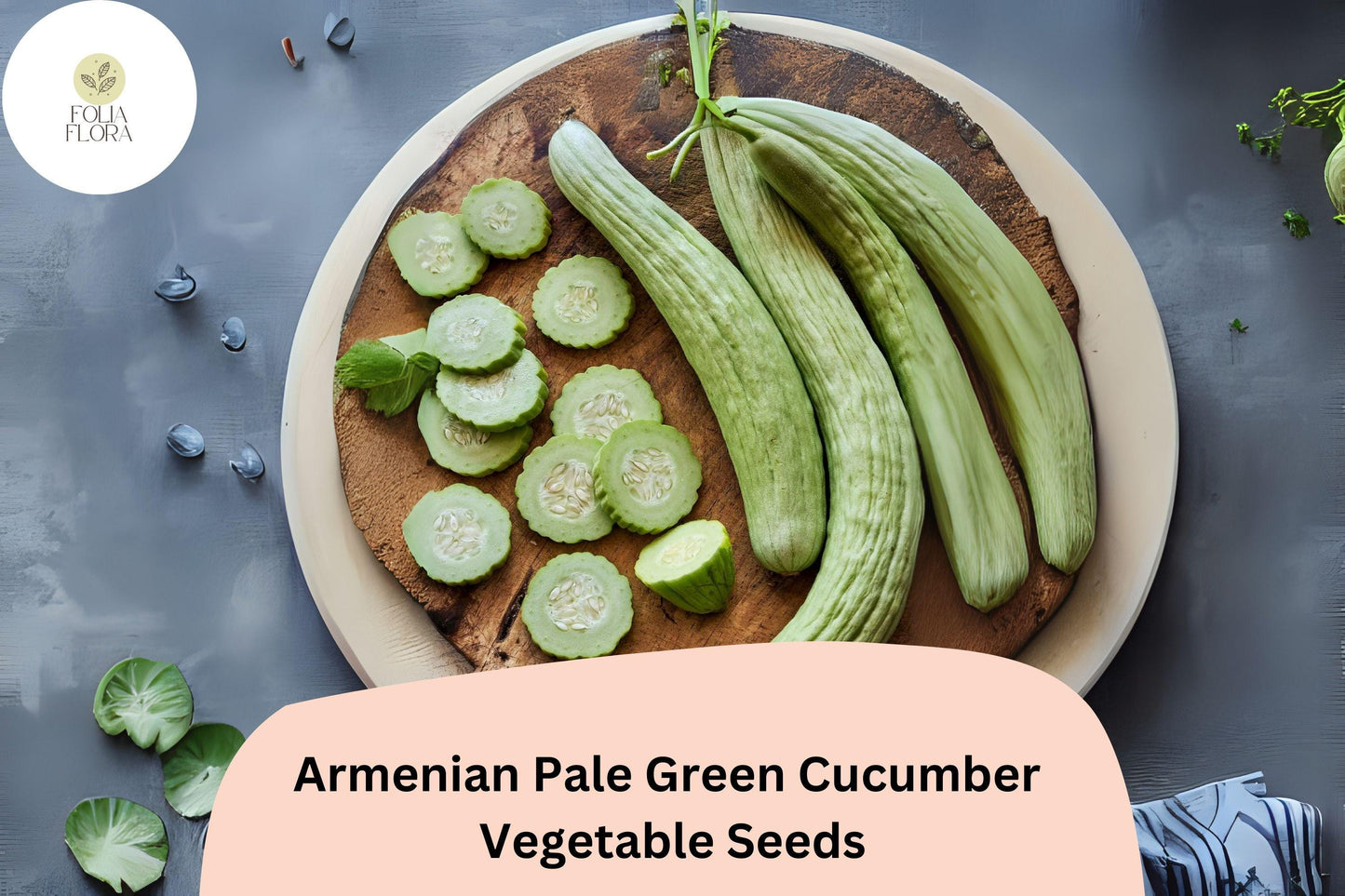 25+ Armenian Pale Green Cucumber Seeds | Snake Melon | Sweet Crisp Long Cucumbers | Garden Heirloom Vegetable Seeds
