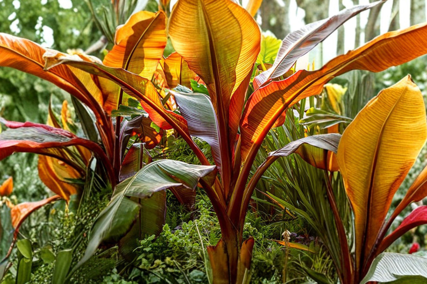 FREE SHIPPING Red Banana Tree Starter Plant | Live Ensete ventricosum 'Maurelii' | Red Abyssinian Banana | Tropical Plant