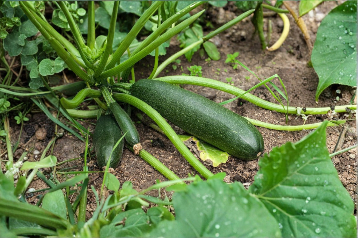 3 Live Black Beauty Zucchini Plants | Organic Zucchini Starter Plants | Summer Squash Garden Plant | Vegetable Garden Plant