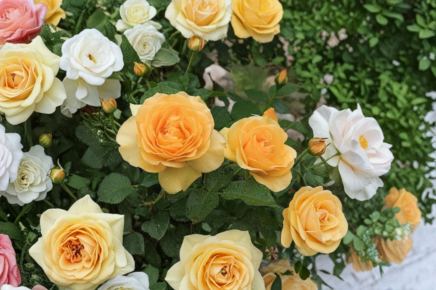 Julia Child Own Root Live Rose Plant – 6" Tall – Yellow Floribunda Rose – Rosa 'Julia Child'