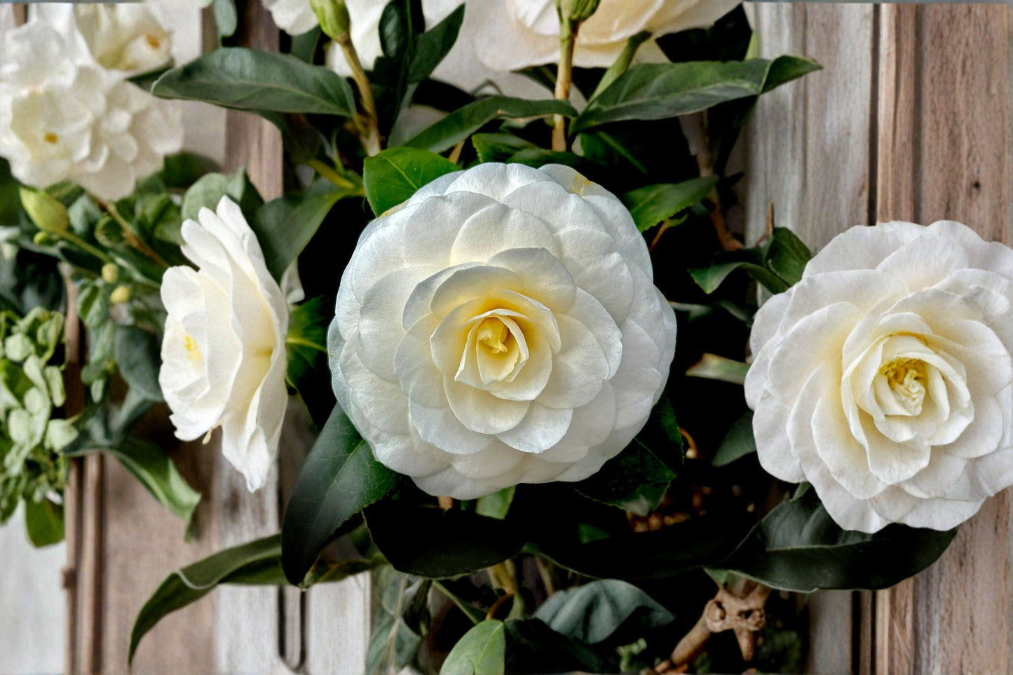 White By The Gate Camellia Japonica Live Starter Plant – Unique White Blooms – Camellia japonica 'White By The Gate'