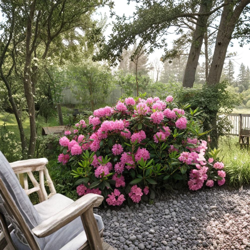Rhododendron ‘Haaga’ Live Evergreen Shrub | Giant Pink Blooms | Extremely Cold Hardy Rhododendron | Field Grown 12–15 Inches Wide