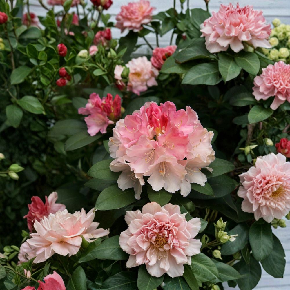 Rhododendron ‘Golden Torch’ Live Evergreen Shrub | Pink Blooms Fading to Golden Cream | Hardy Flowering Rhododendron | #1 Container Grown