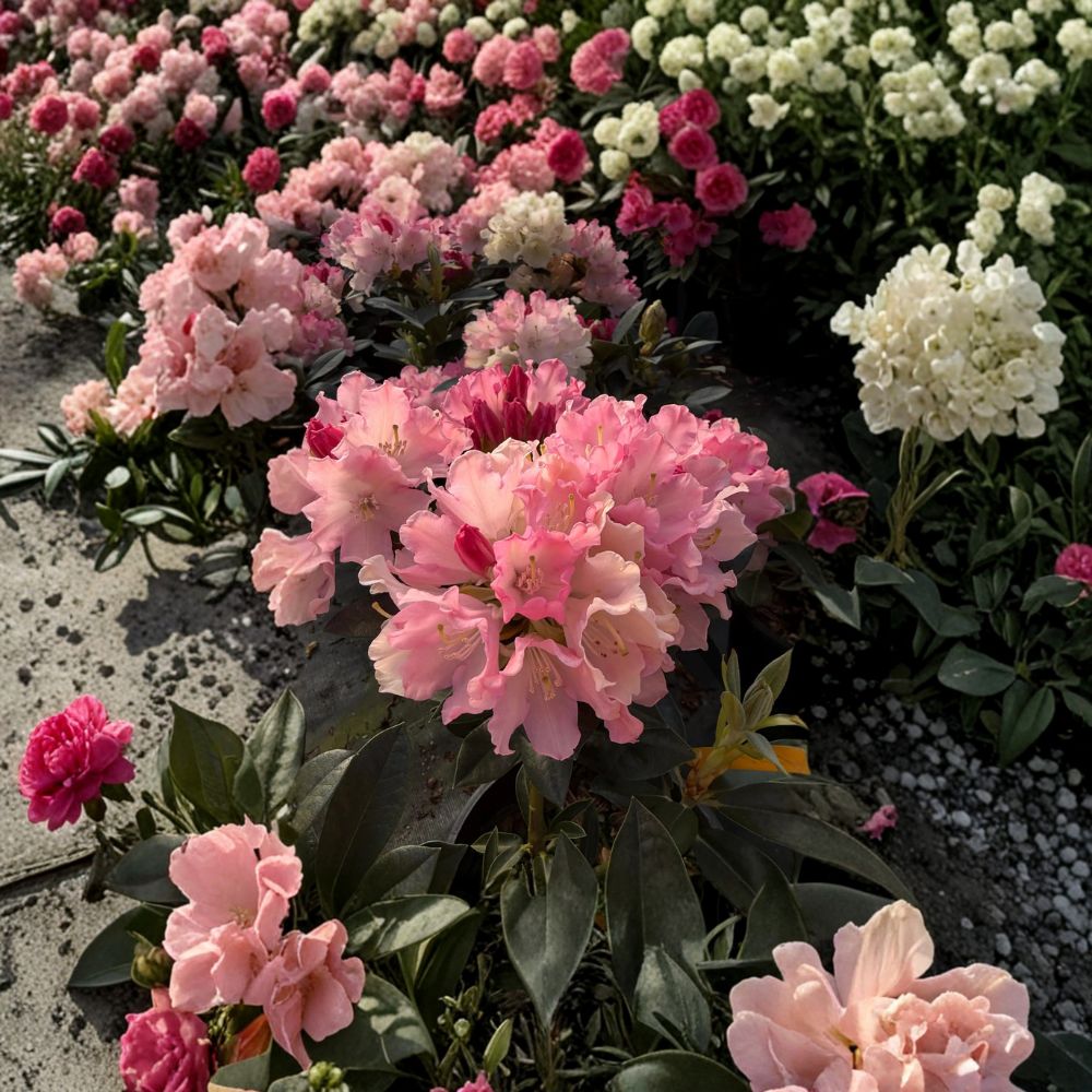 Rhododendron ‘Dreamland’ Live Evergreen Shrub | White Blooms with Pink Accents | Cold Hardy Rhododendron | #1 Container Grown