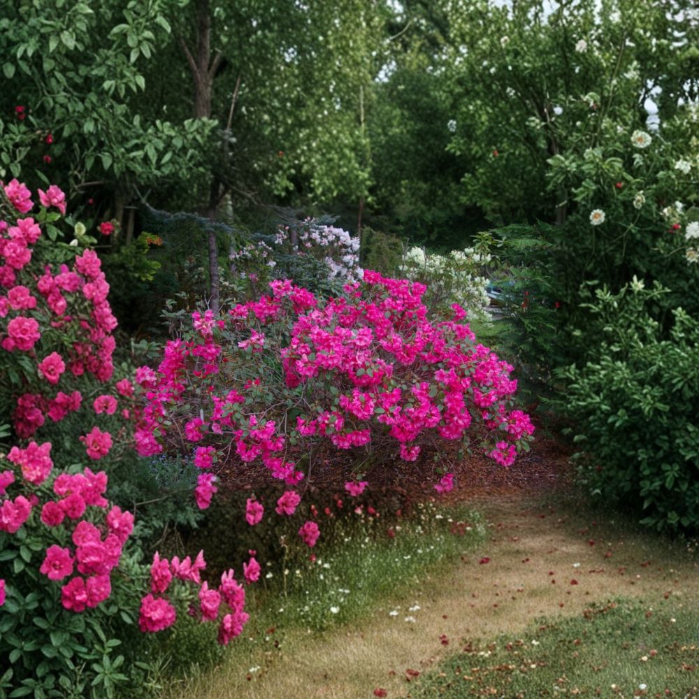 Rhododendron ‘Oudijk’s Sensation’ Live Evergreen Shrub | Dark Pink Blooming Rhododendron | Hardy Landscape Plant | #1 Container Grown