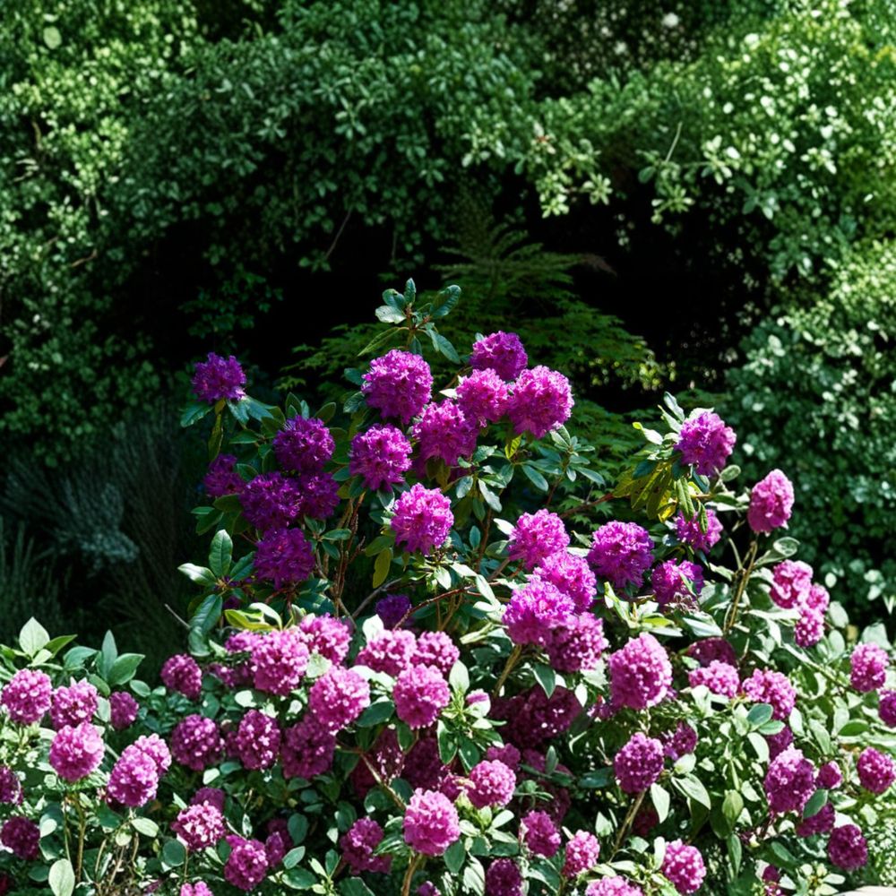 Rhododendron ‘Colonel Coen’ Live Evergreen Shrub | Purple Blooms with Dark Purple Blotch | Hardy Landscape Rhododendron | Field Grown 18–21 Inches Wide