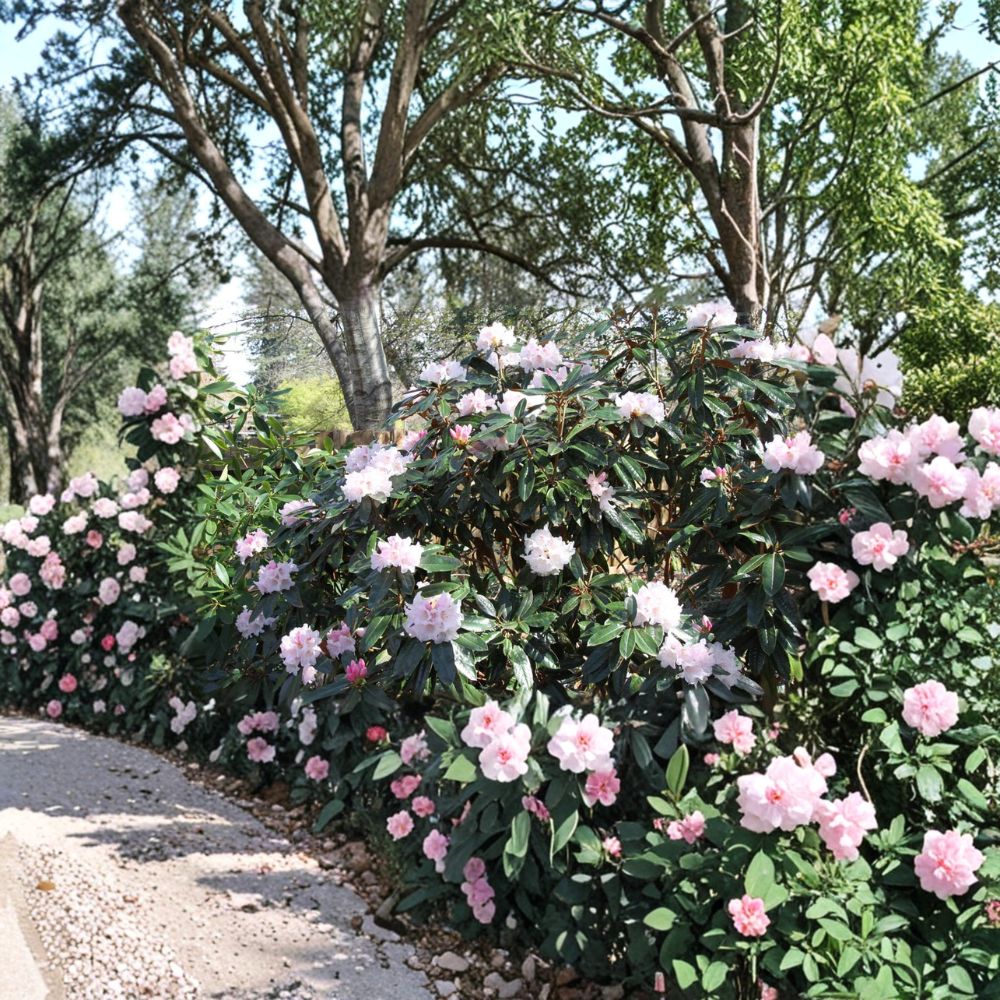 Rhododendron ‘Teddy Bear’ Live Evergreen Shrub | Fuzzy Foliage Pink Blooming Rhododendron | Compact Hardy Plant | #1 Container Grown
