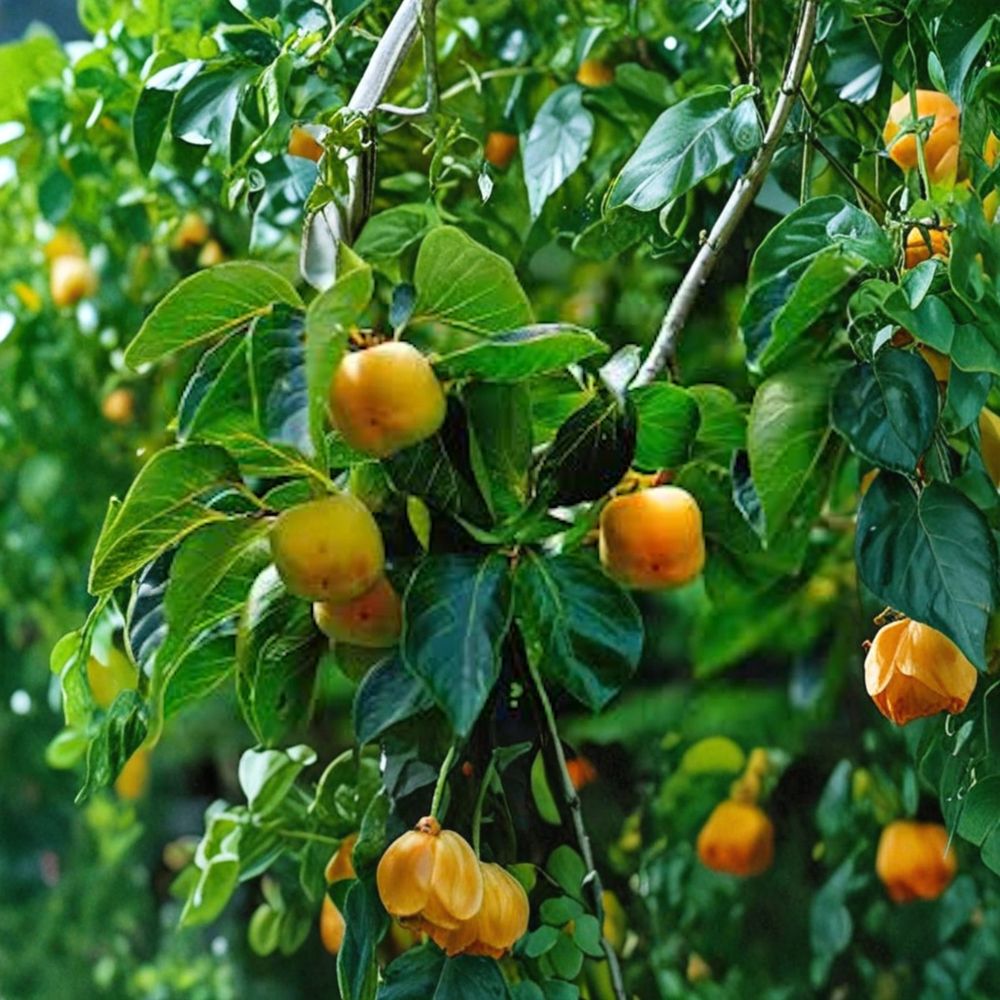 American Persimmon Tree – Diospyros virginiana Live Bare Root Plant | 12–24 Inches Tall | Native Fruit Tree | Easy to Grow