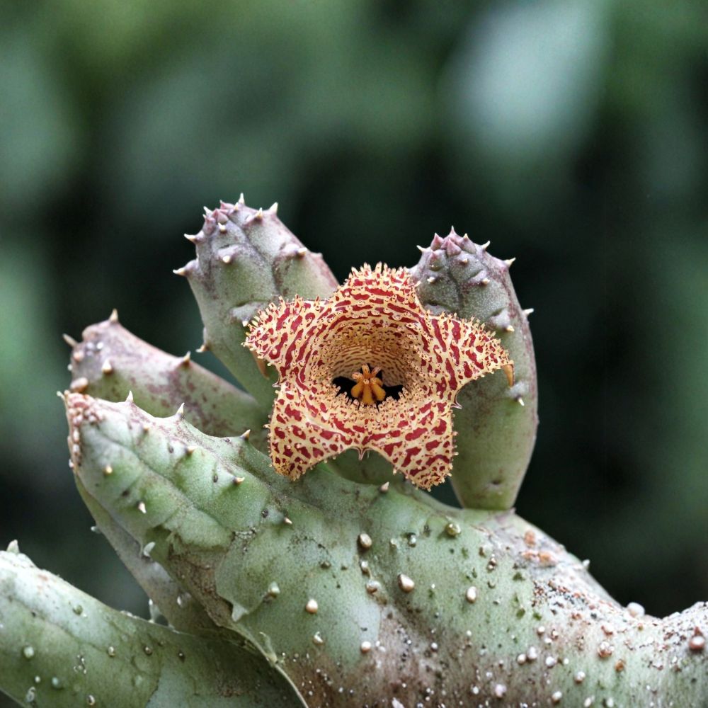 Huernia erinacea Live Succulent – Rooted Plant in 3.5 Inch Nursery Pot | Rare Stapeliad | Exotic Flowering Succulent | Easy to Grow