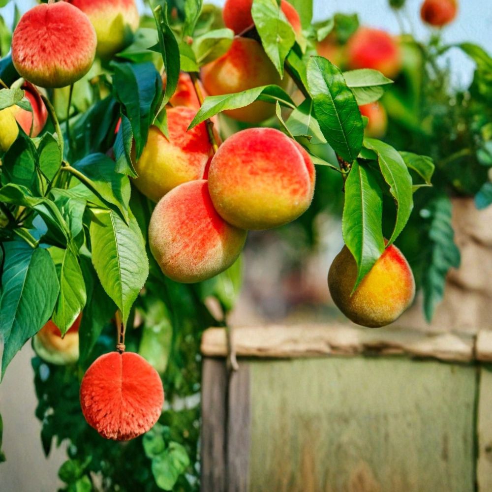 California Peach Tree – Prunus persica Live Cuttings | 7 x 6 Inch Fruit Tree Cuttings | Edible Sweet Peach | Easy to Propagate | Outdoor Garden