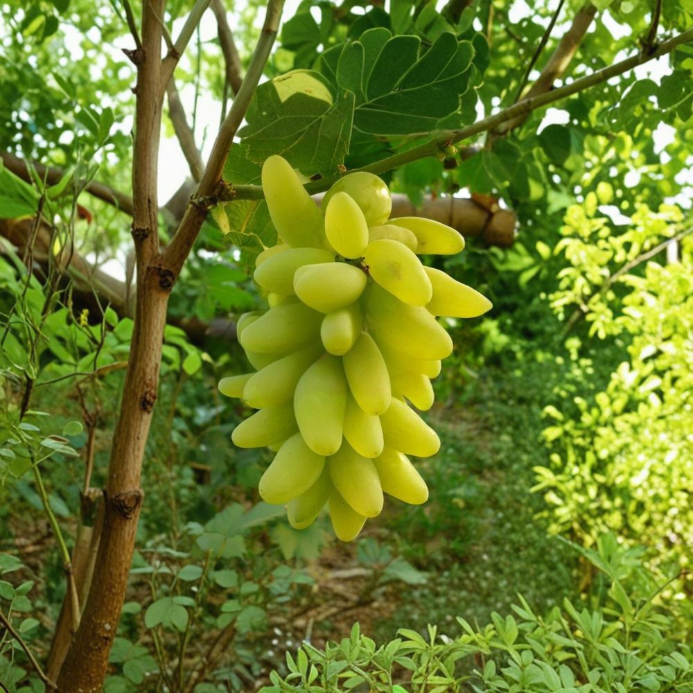 Gold Finger Grape Vine – Live Grafted Bare Root Plant | Japanese Table Grape Variety | Sweet Fruit Vine | 16–18 Inch Grapevine