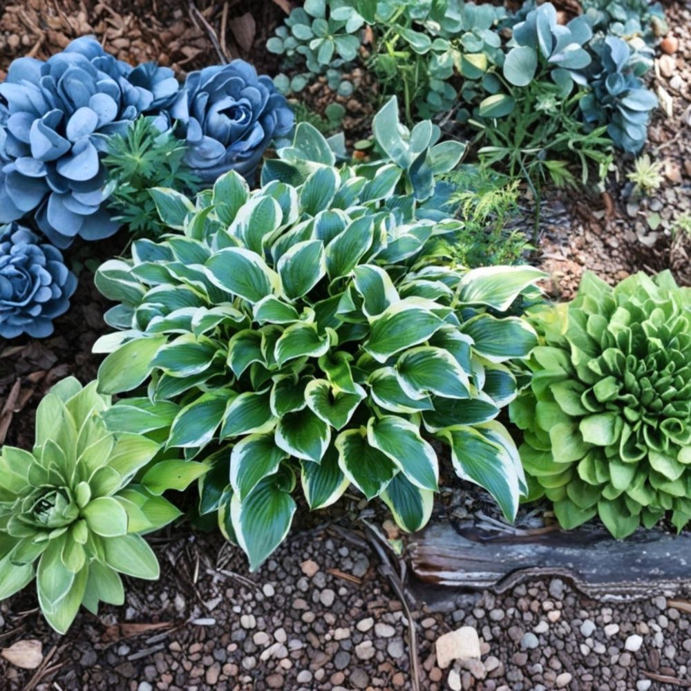 Hosta 'Queen Josephine' – Live Bare Root Perennial | White Blooming Shade Plant | Variegated Hosta