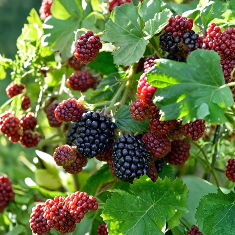 Big Daddy Thornless Blackberry Plants | Set of 3 Live Rooted Plants | 4–6 Inch Starter Fruit Bushes | No Pot | Sweet Juicy Berries