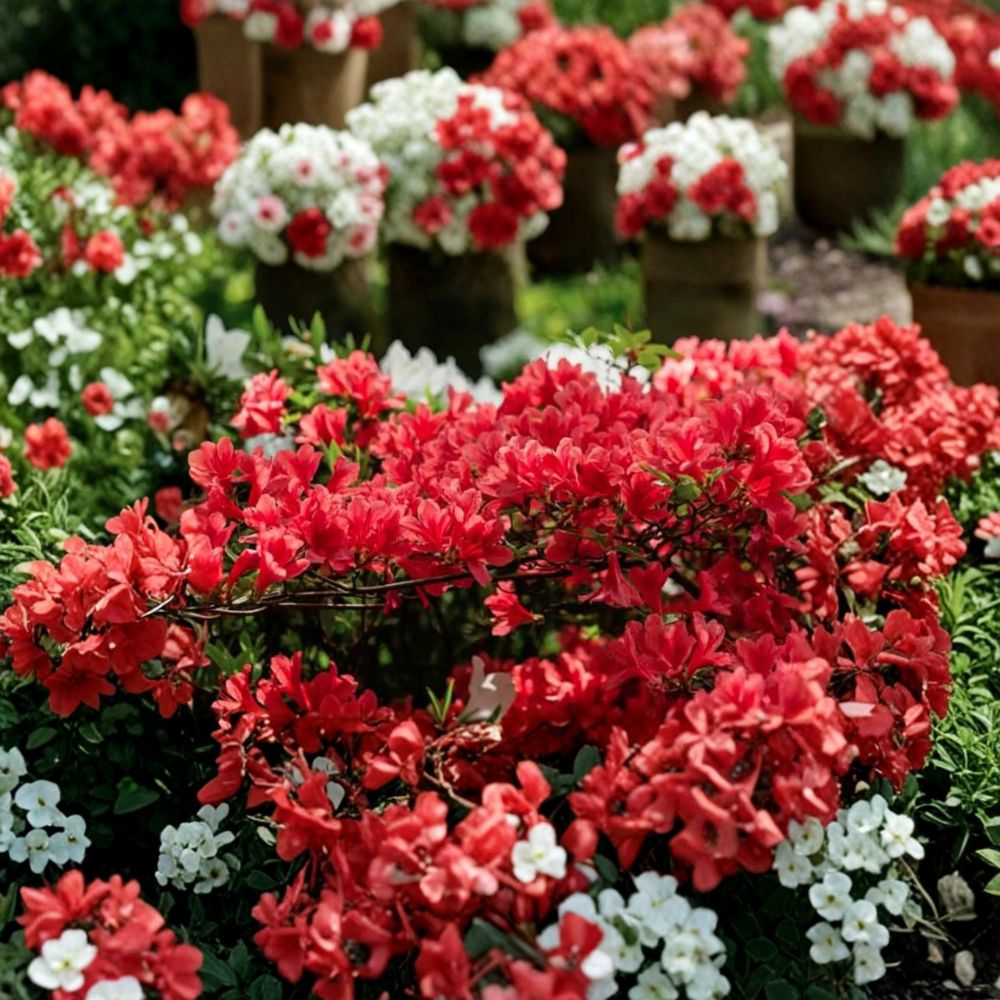 Azalea ‘Girard’s Hot Shot’ Live Evergreen Azalea | Red Orange Blooming Shrub | Compact Cold Hardy Plant | #1 Container Grown