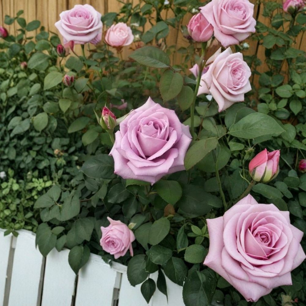 Blue Girl Rose – Hybrid Tea Rose Live Plant | 2 Gallon Size | Mauve Lavender Blooms | Fragrant Rose Bush | Elegant Garden Favorite