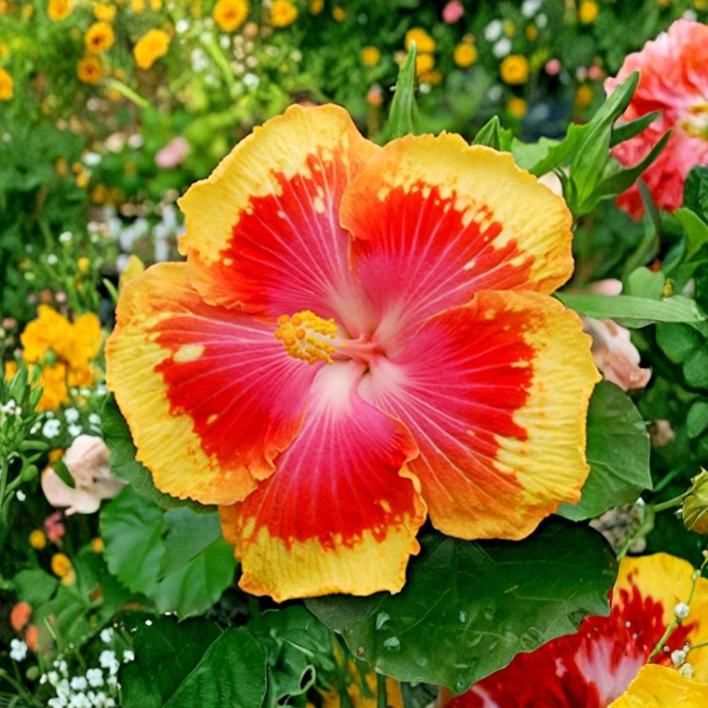 Madagascar Hibiscus Live Plant – Hibiscus moscheutos Starter | 3–5 Inches With Roots | Hardy Perennial Mallow | Large Summer Flowers | Full Sun | US Grown