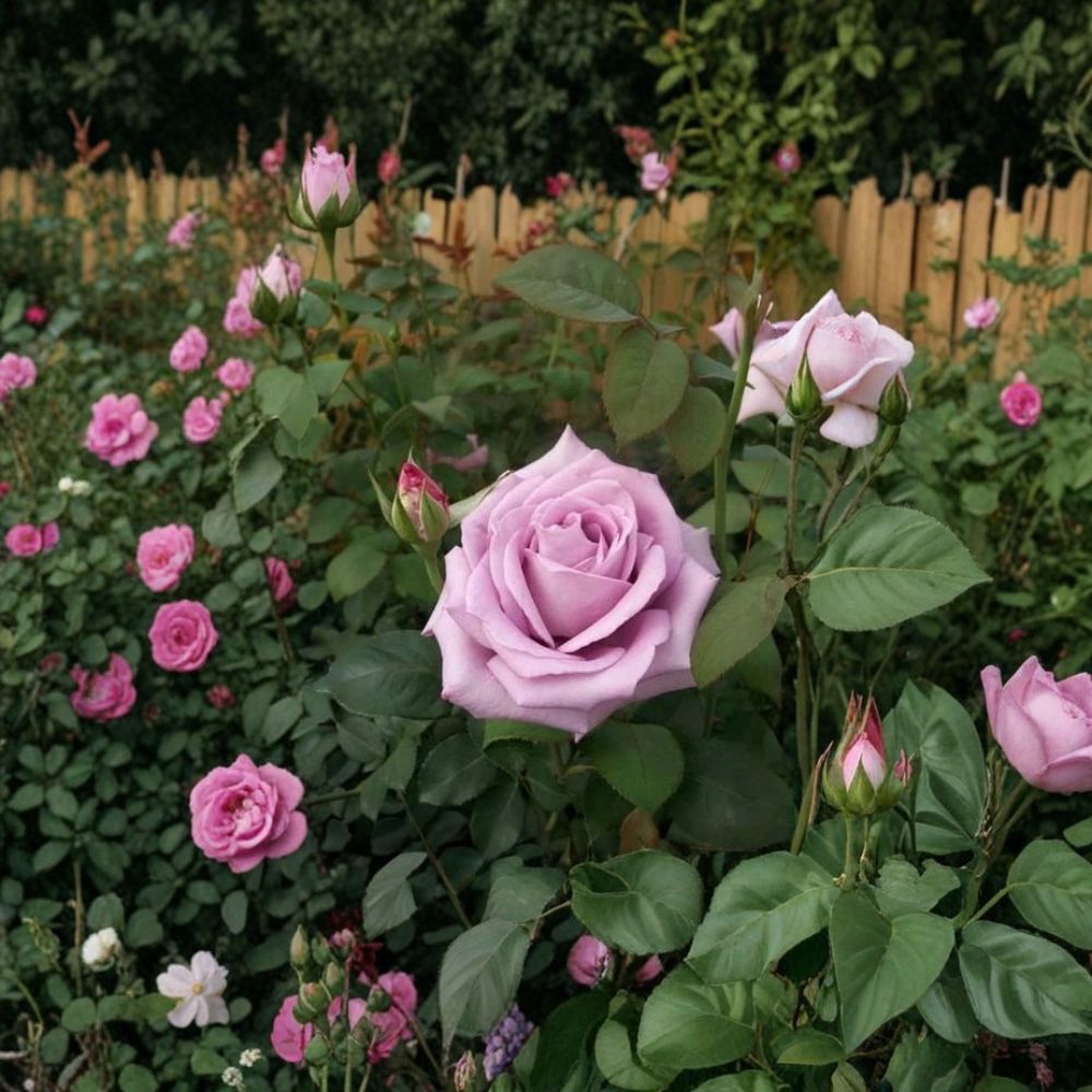 Blue Girl Hybrid Tea Rose Live Plant – 2 Gallon Size | Mauve Lavender Rose Bush | Elegant Fragrant Rose | Repeat Blooming Garden Favorite | Includes Rooted Live Plant