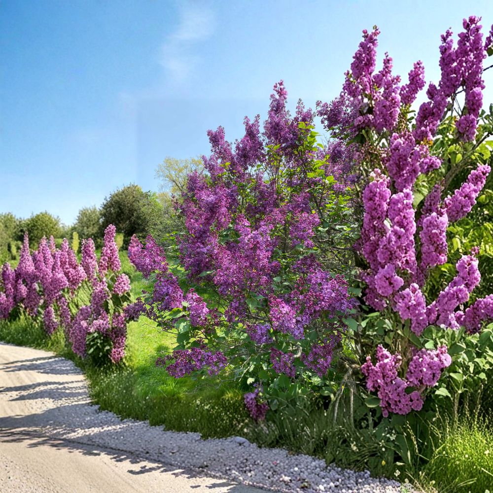 Pocahontas Lilac – Live Fragrant Flowering Shrub | 1 Gallon Pot | Syringa x hyacinthiflora | Early Blooming Purple Lilac
