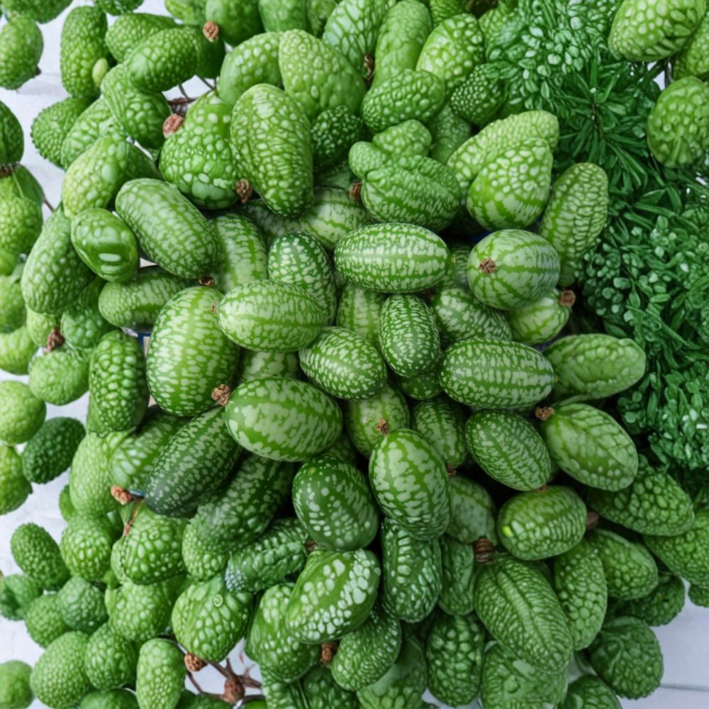 Mexican Sour Gherkin – Melothria scabra Seeds | 50 Organically Grown Seeds | Mouse Melon Cucamelon Variety | Garden & Container Friendly | Easy to Grow