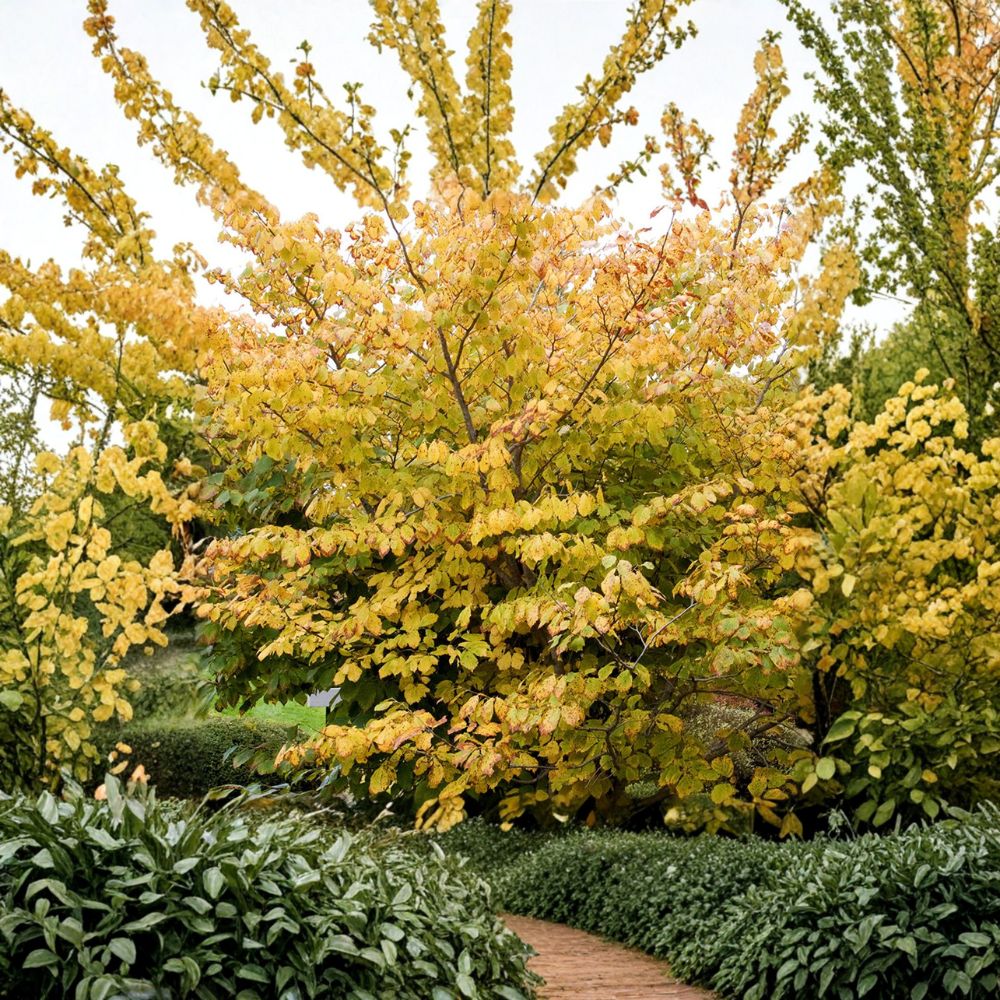 Hamamelis virginiana 'Ice Queen' Witch Hazel – Live Plant | 12 Inches Tall | Includes 1 Gallon Pot | Fragrant Winter Blooms | Cold Hardy Native Shrub
