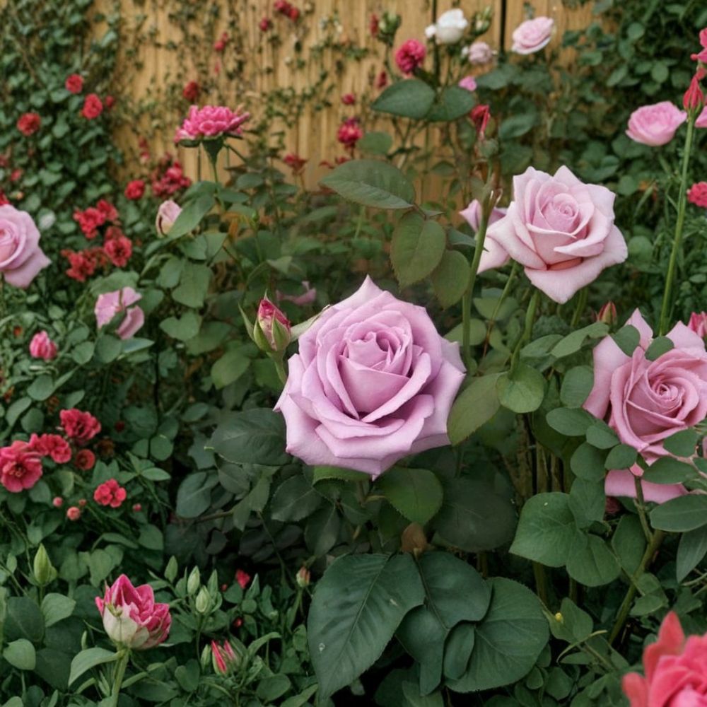 Blue Girl Rose – Rosa Hybrid Tea Live Plant | 1 Gallon Size | Includes Root-Wrapped Live Rose Bush | Garden & Landscape Friendly | Fragrant Lavender Blooms