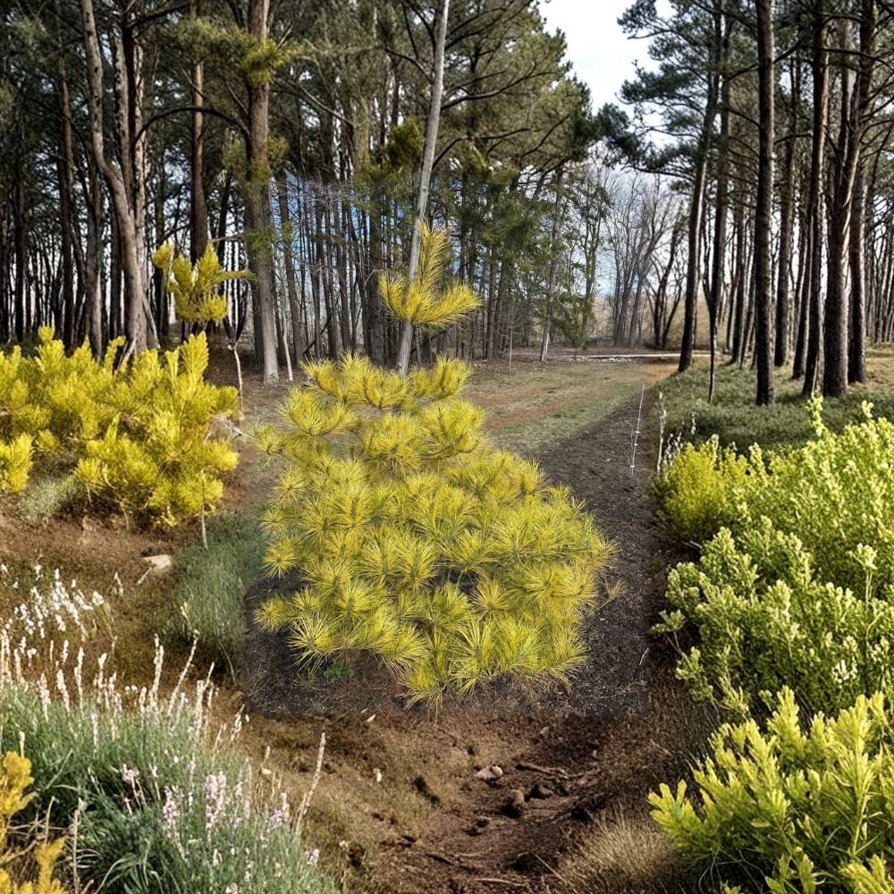 Burke’s Red Variegated Dragon’s Eye Pine – Live Evergreen Tree | 1 Gallon Pot | Pinus densiflora | Variegated Japanese Red Pine