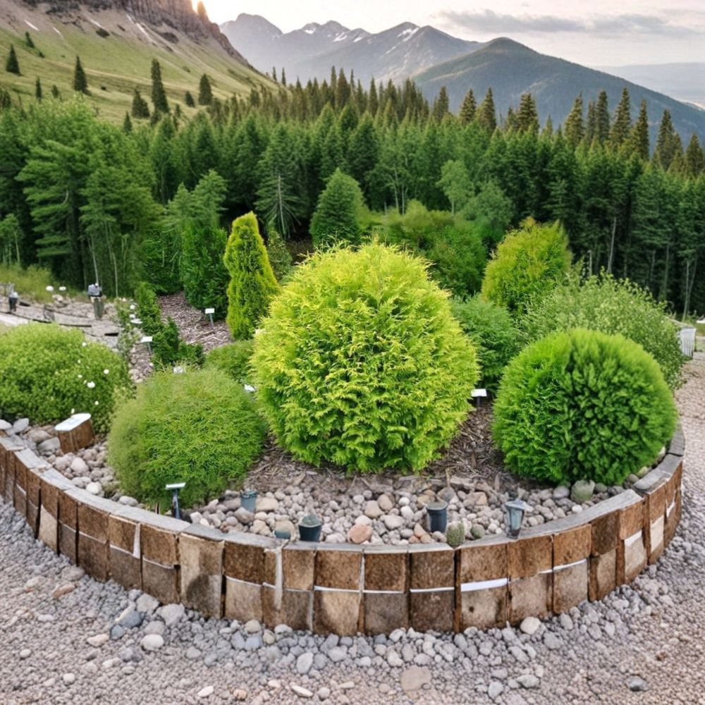 Thuja occidentalis 'Aurea' – Golden Globe Arborvitae Live Plant | 4 Inch Pot Size | Golden Evergreen Shrub | Compact Globe Conifer | Easy Care Landscape Plant