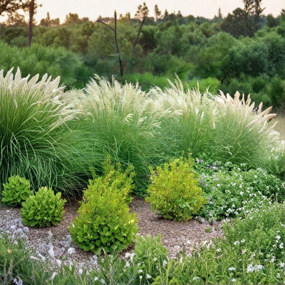 Adagio Maiden Grass – Miscanthus sinensis 'Adagio' | 3+ Year Live Plant Clump | Semi Bare Root | Ornamental Landscape Grass