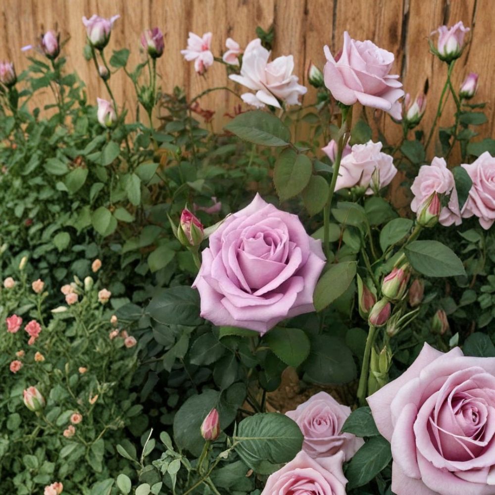 Blue Girl Rose – Rosa Hybrid Tea Live Plant | 1 Gallon Size | Includes Healthy Root System | Garden & Landscape Friendly | Mauve Lavender Fragrant Blooms