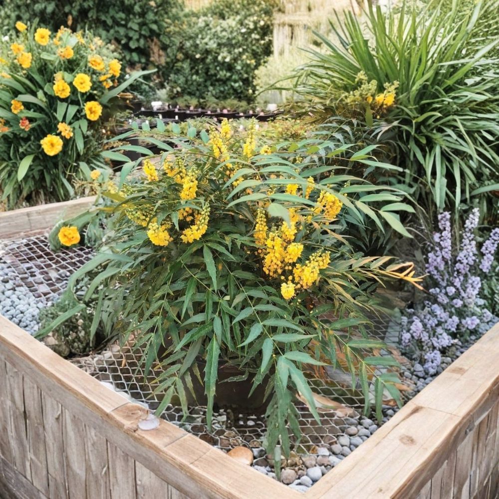 Funky Flow™ Mahonia – Mahonia Hybrid Live Starter Plant | Ships Bare Root | Evergreen Flowering Shrub | Shade Tolerant | Easy to Grow