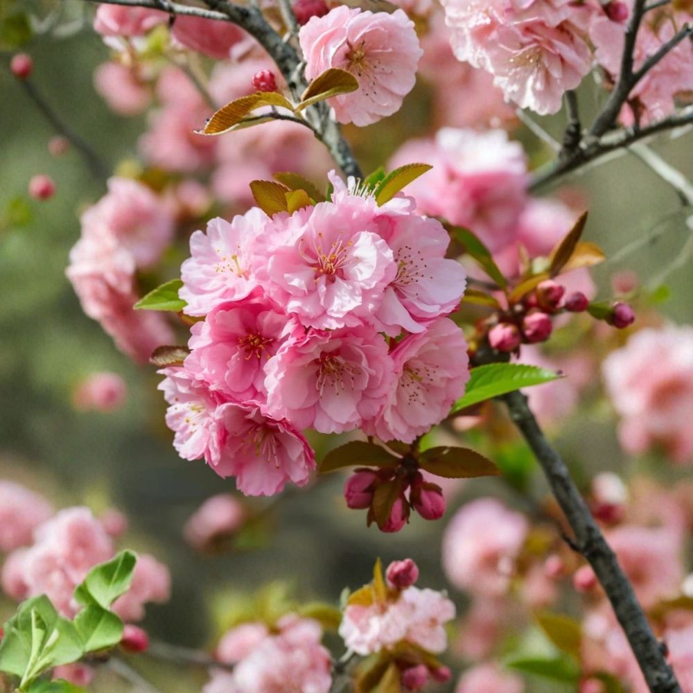 Pink Flowering Almond Live Plant – Prunus glandulosa | 10 to 14 Inches Tall | Includes Quart Nursery Pot | Spring Blooming Shrub | Easy to Grow