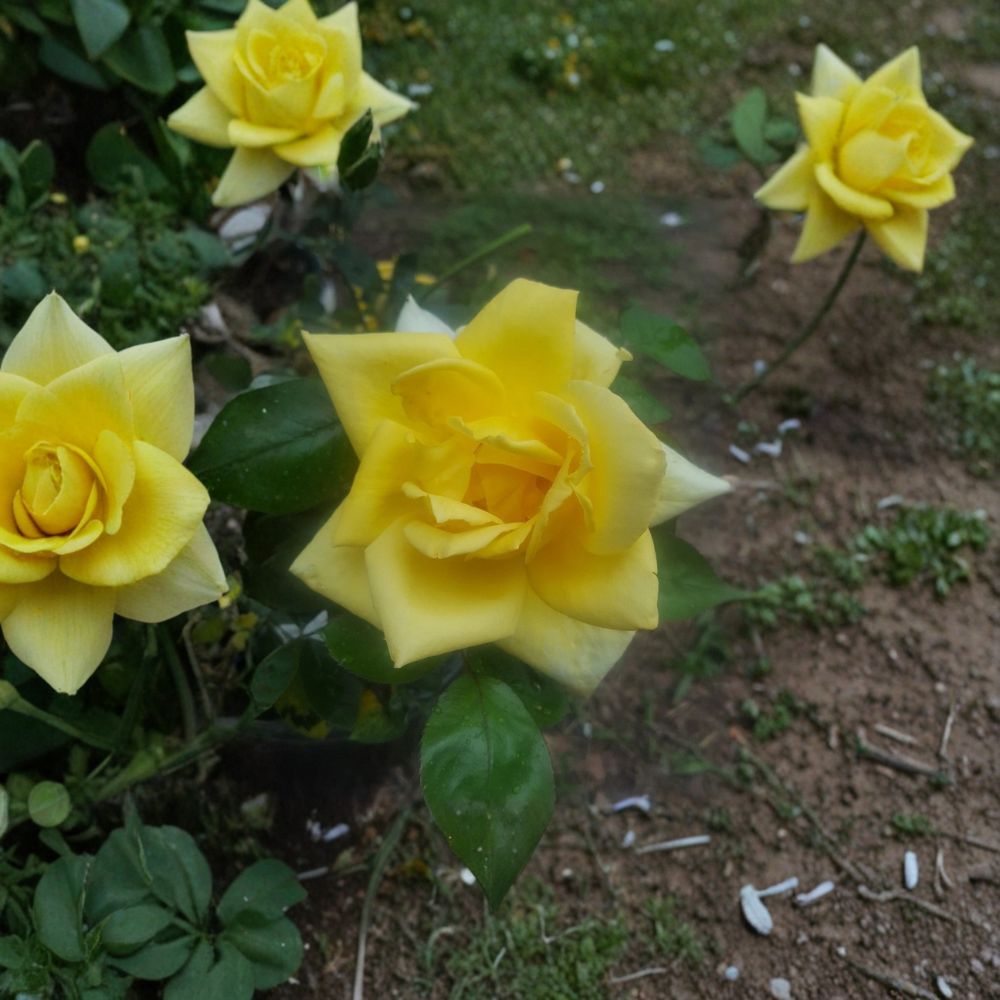 Oregold Grandiflora Rose – Yellow Live Bush Plant | 1 Gallon Size | Includes Root Ball Wrapping | Bright Golden Rose | Landscape Garden Favorite