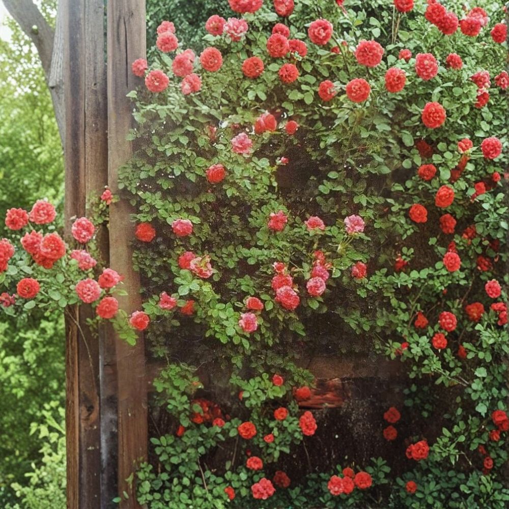 Climbing America Rose – Live Climbing Rose Plant | 2 Gallon Size | Salmon Pink Blooms | Fragrant Garden Rose | Trellis & Fence Climber