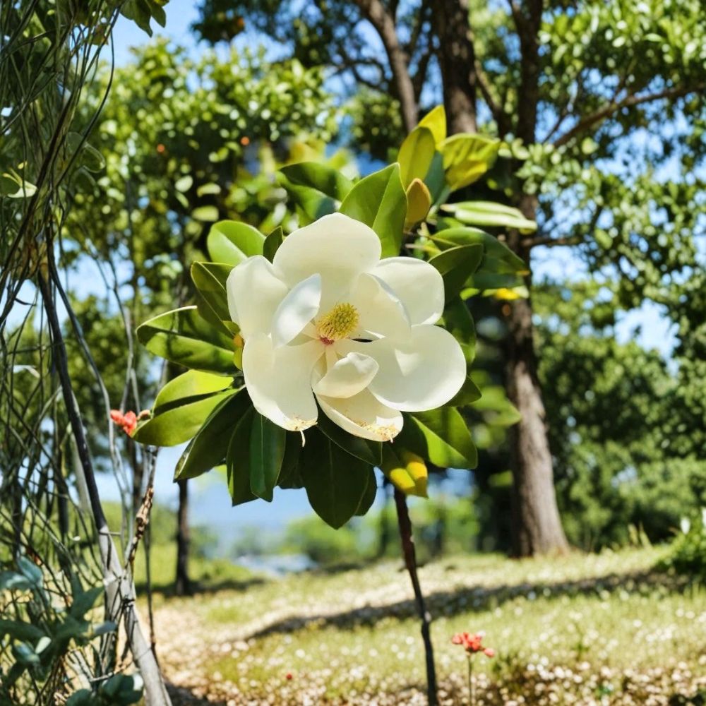 Southern Magnolia Live Plant – Magnolia grandiflora | 2 Inch Pot | Evergreen Fragrant Flowering Tree | White Flowers | Native Southern Tree | Garden Starter
