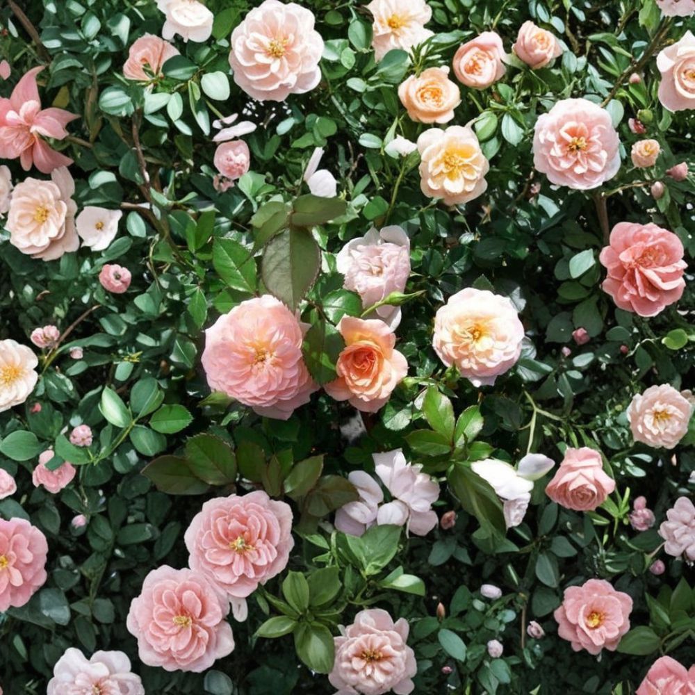 Apricot Drift® Rose – Rosa hybrida Live Plant | 3 Gallon Size | Apricot Groundcover Rose Bush | Includes Root Ball | Disease Resistant Landscape Rose | Easy to Grow