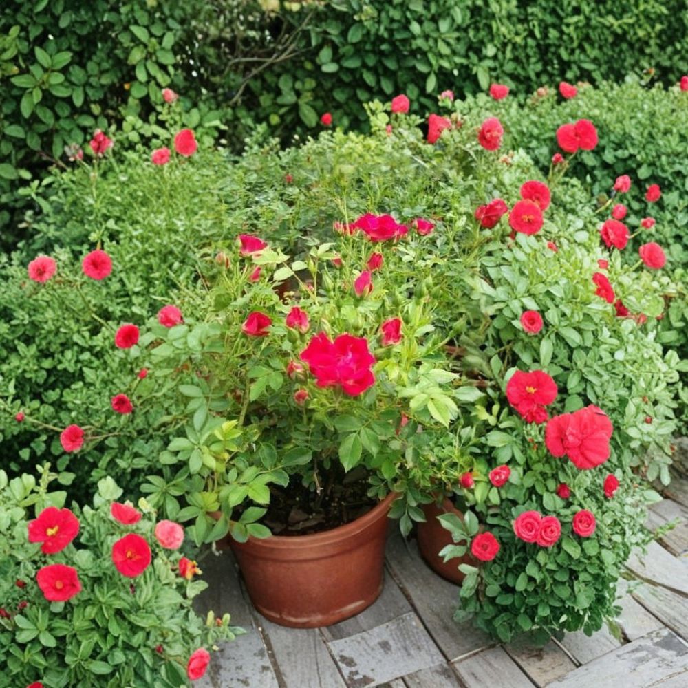 Red Drift® Rose – Rosa hybrida Live Plant | 5 Gallon Size | Red Groundcover Rose Bush | Includes Root Ball | Disease Resistant Landscape Rose | Easy to Grow