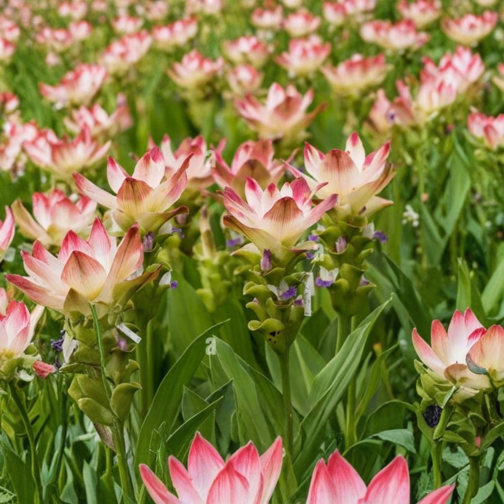 Curcuma Siam Solar Live Plant | 4–6 Inches Tall | Tropical Flowering Ginger | Ships Without Pot | Shade Garden Plant