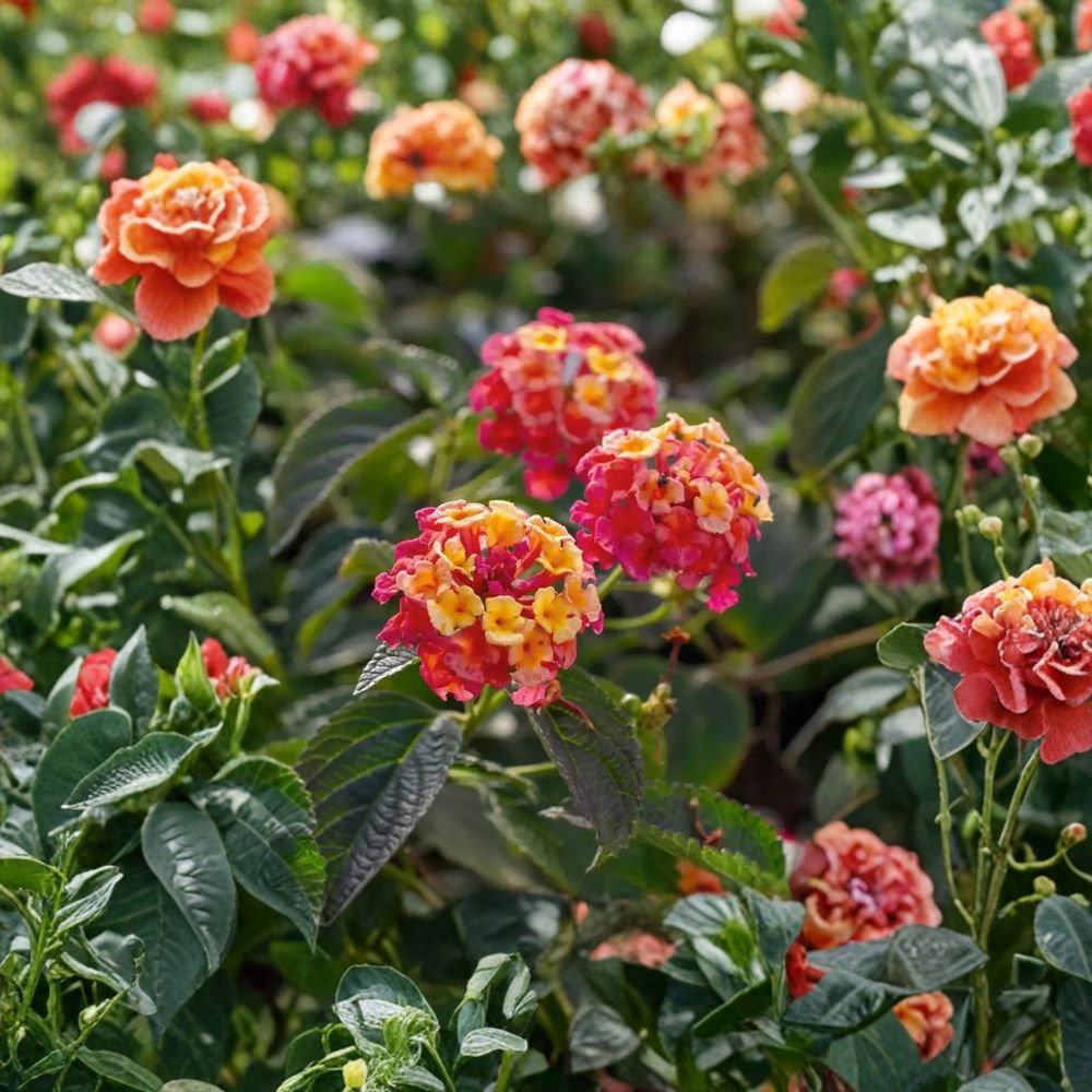 Irene Lantana Live Plants | Set of 2 | 4–6 Inch Starter Plants | Lantana camara | Colorful Flowering Ornamental