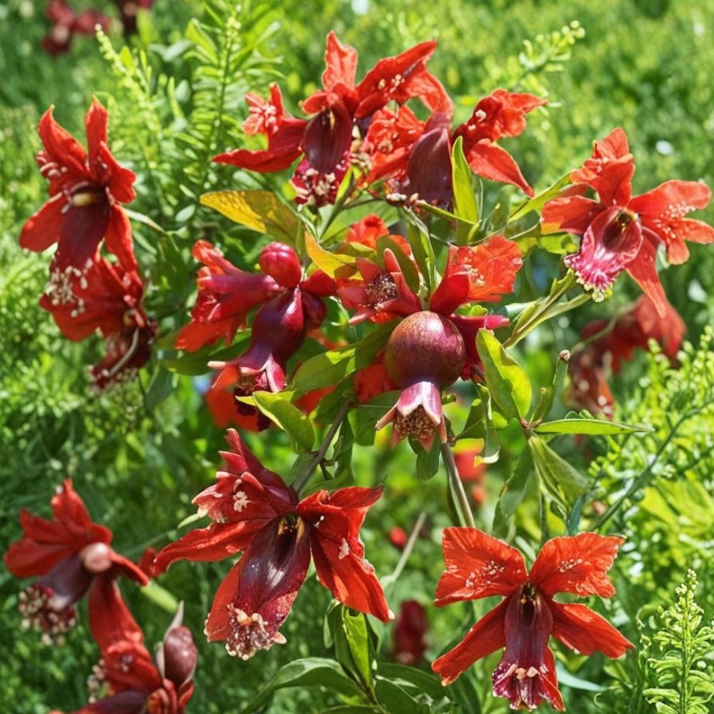 Dwarf Pomegranate ‘Nana’ Live Plant – Punica granatum ‘Nana’ | Patio Container Shrub | Bonsai Plant | Orange-Red Flowers