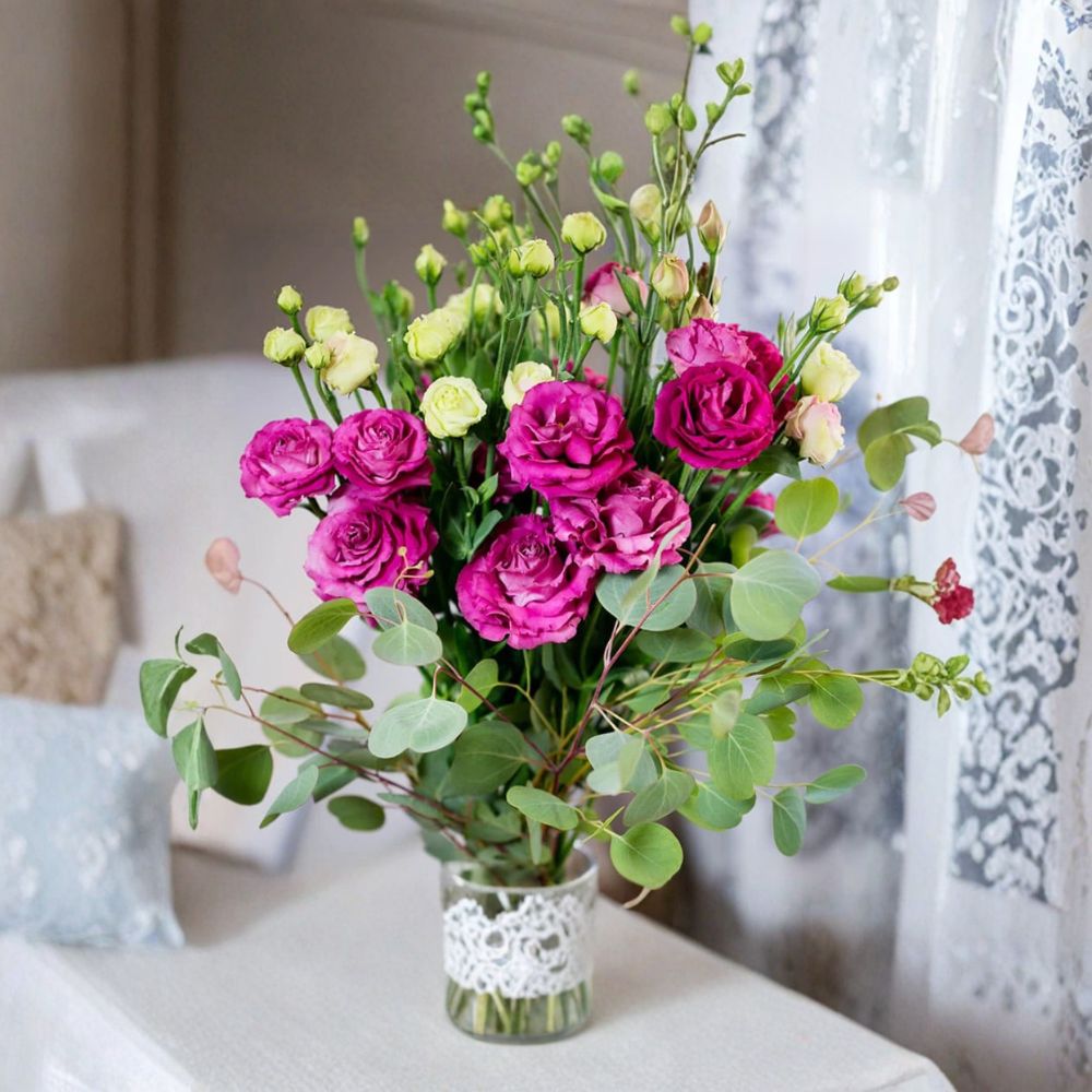Lisianthus 'Voyage Deep Rose II' – Live Plug Plant | 1–3 Inches Tall | Deep Rose Flowering Annual | Garden & Container Ready