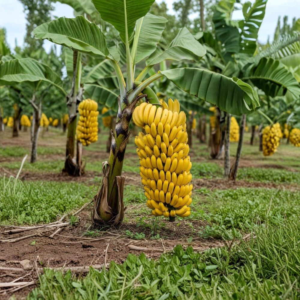 3 Live Dwarf Cavendish Banana Plants | 4–6 Inches Tall | Tropical Fruit Plants | Ships Without Pot | Easy to Grow