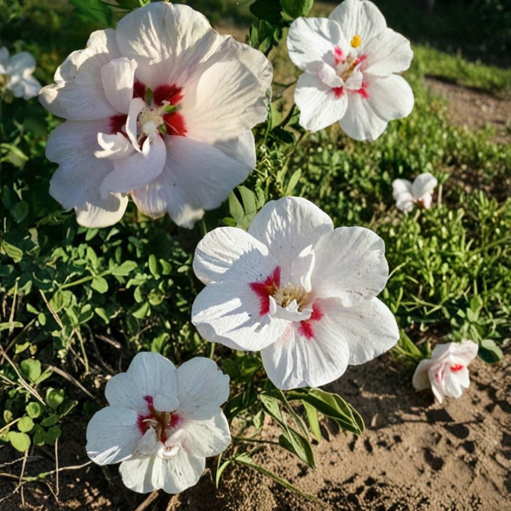 Double Flower White Althea Rose of Sharon – Live Shrub Plant | 2 Gallon Size | Double White Blooms | Hardy Landscape Plant | Easy to Grow