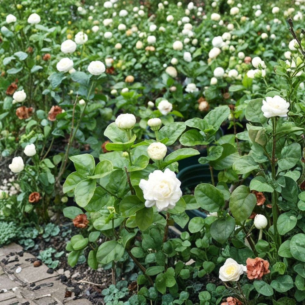 Grand Duke of Tuscany Jasmine – Jasminum sambac Live Starter Plant | Fragrant Arabian Jasmine | Well-Rooted in Pot