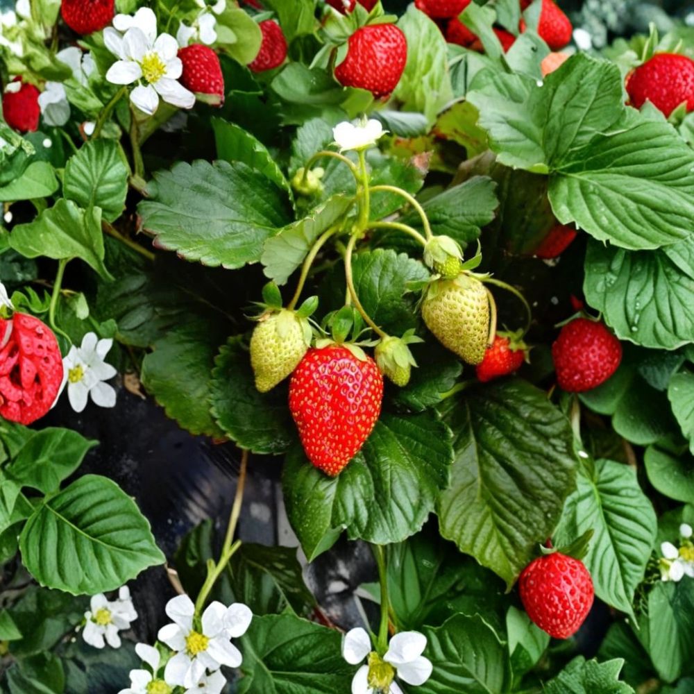 5 Fort Laramie Strawberry Bare Root Plants | Everbearing Hardy Berry Variety | Live Strawberry Crowns | Ready to Plant