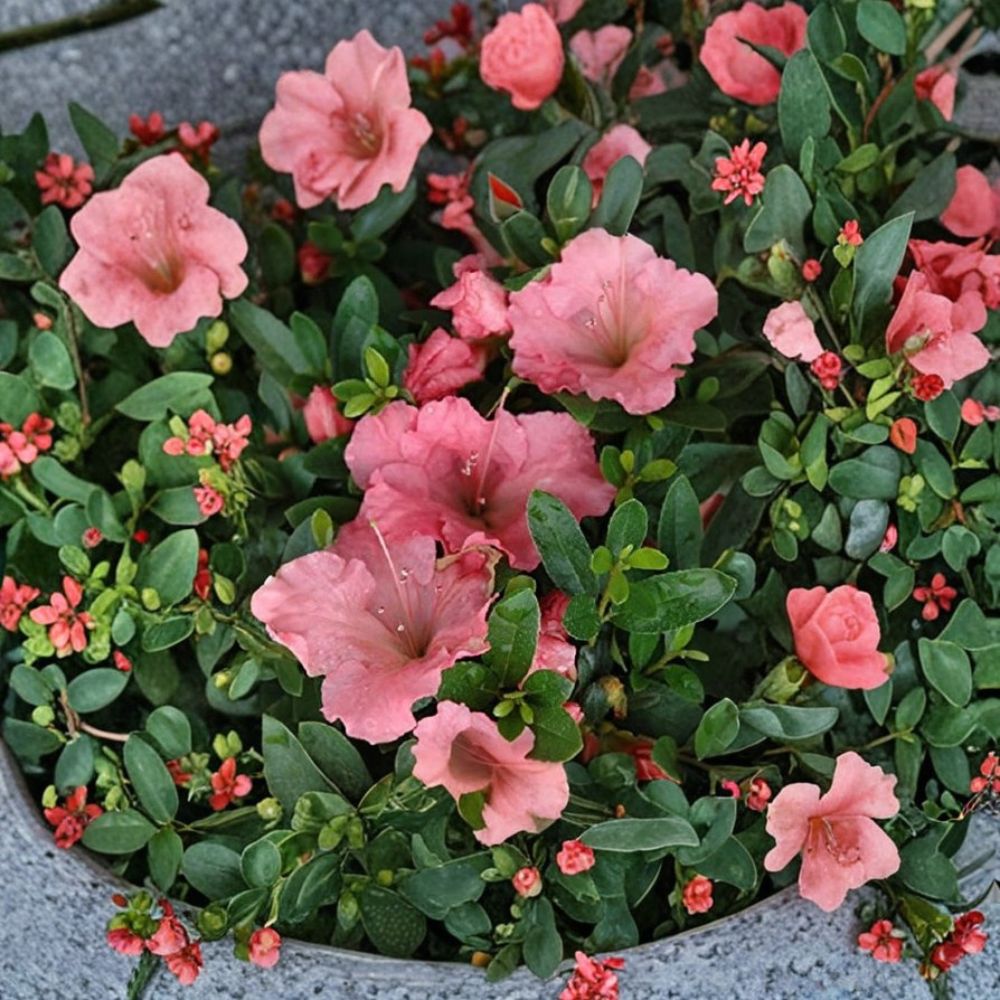 Pink Gumpo Dwarf Azalea – Azalea 'Gumpo Pink' Live Starter Plant | Evergreen Flowering Shrub | Compact Landscape Plant | 1 Starter Plant