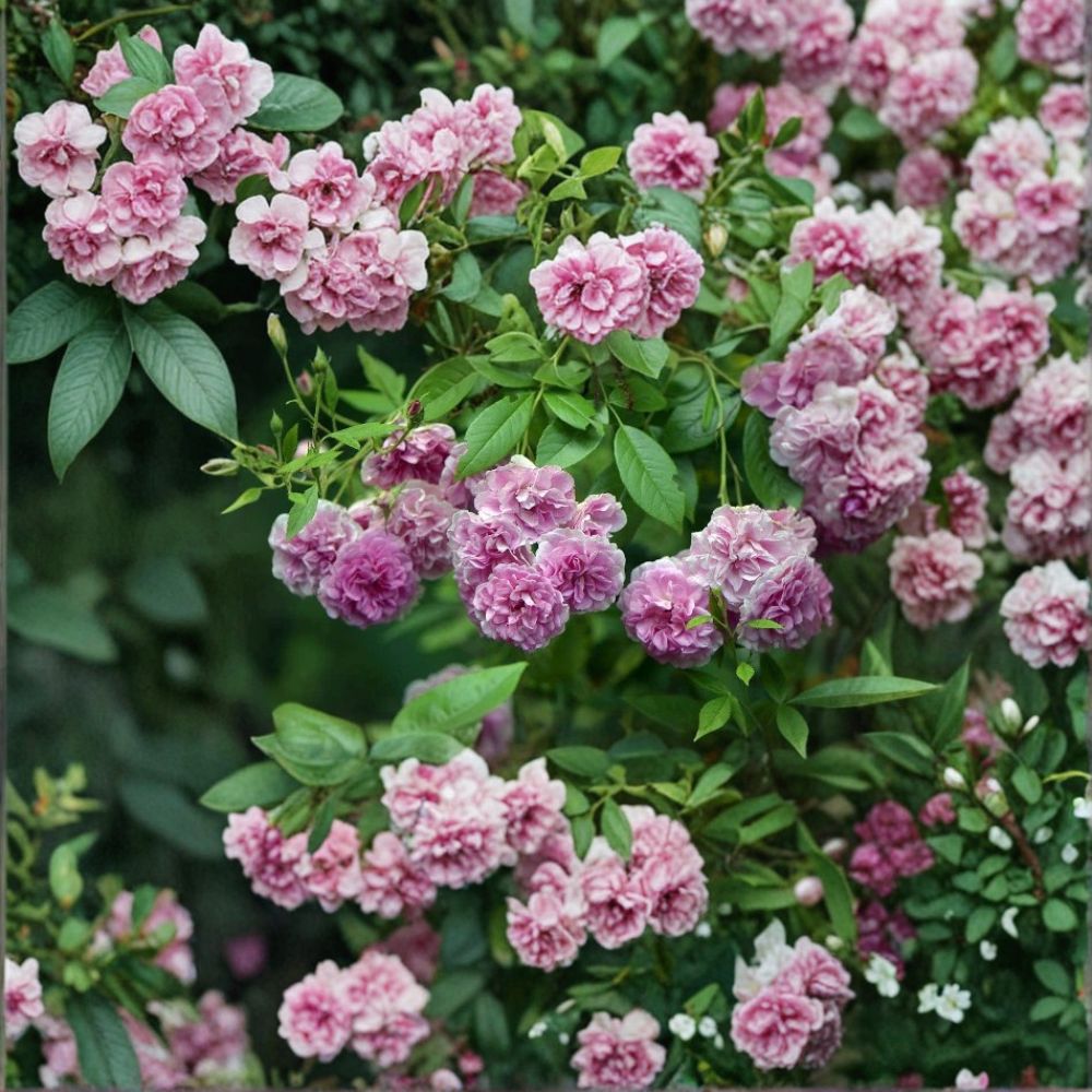 Seven Sisters Climbing Rose – Heirloom Live Rooted Starter Plant | 3–6 Inches Tall | Bare Root Pink Rambler Rose | Easy to Grow