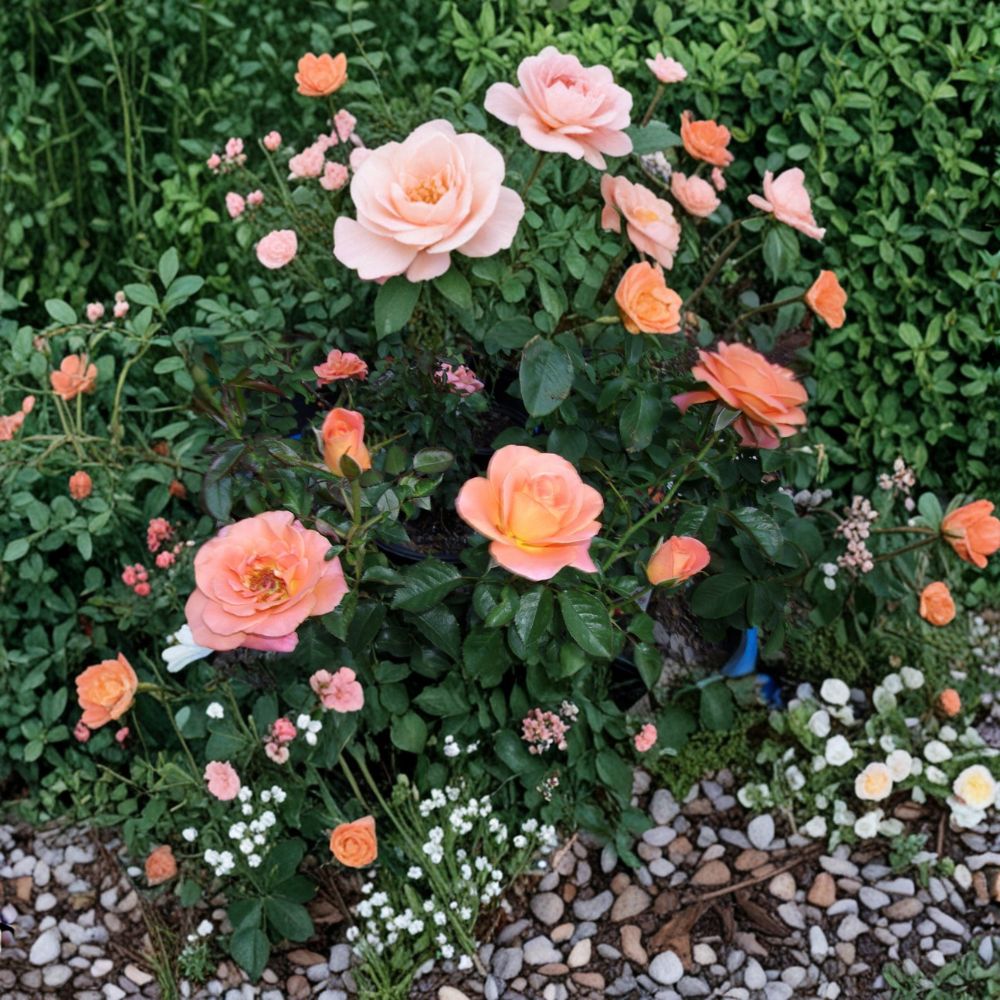 New Year Grandiflora Rose – Live Bush Plant | 5 Gallon Size | Orange Blooming Rose Shrub | Field Grown & Healthy Root System | Garden Ready