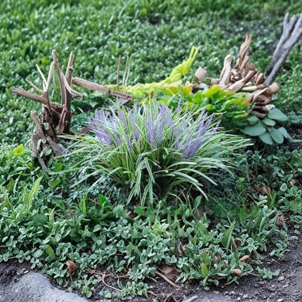 Variegated Monkey Grass – 3 Bare Root Plants | Liriope muscari 'Variegata' | Evergreen Border & Ground Cover