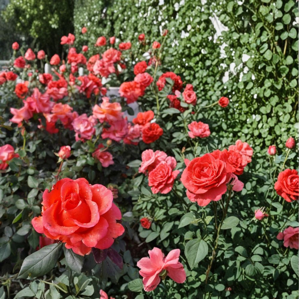Ring of Fire Hybrid Tea Rose – Rosa Hybrid Live Bush Plant | 3 Gallon Size | Vibrant Multicolor Rose | Landscape & Cut Flower Favorite | Garden Ready